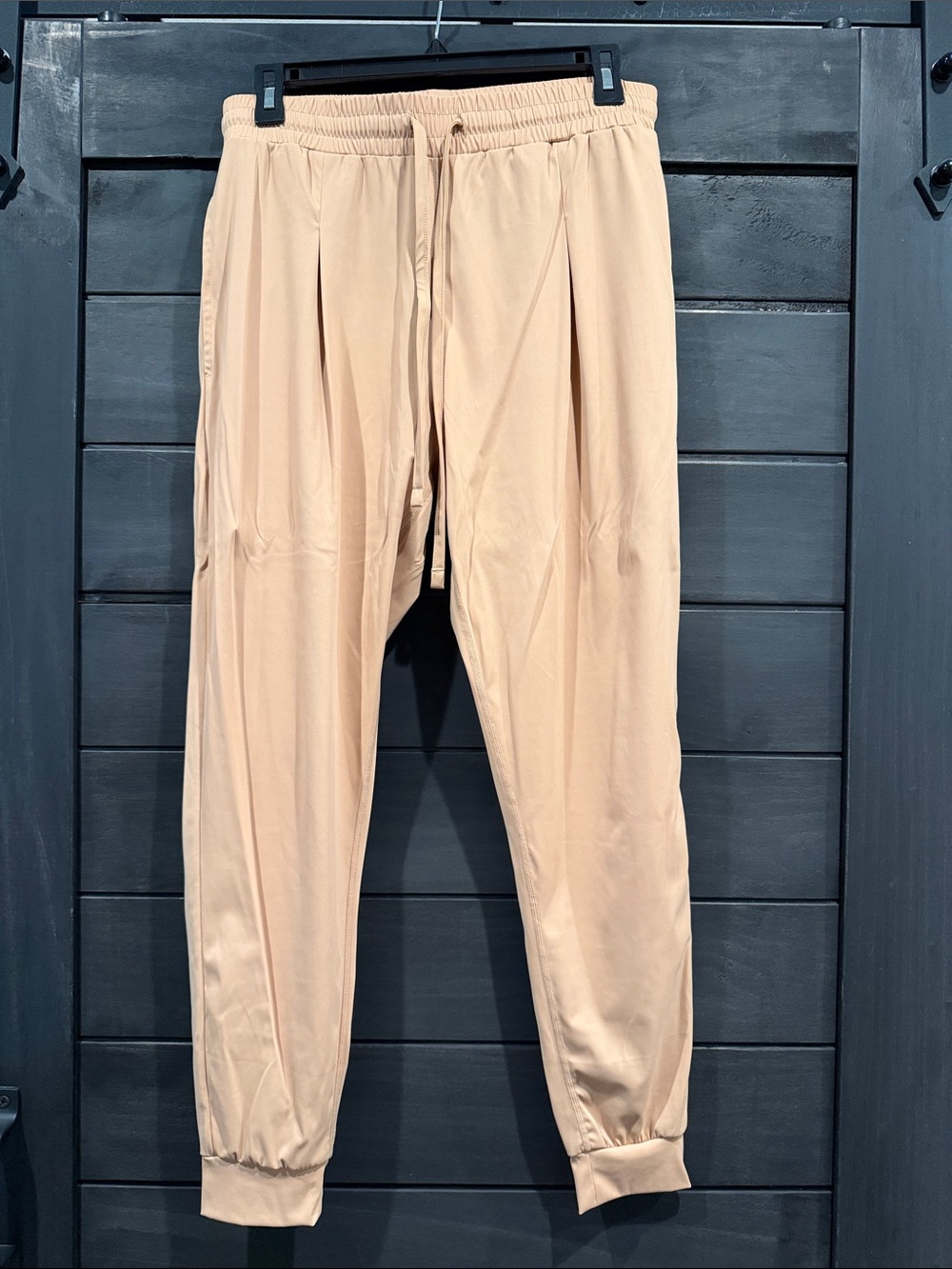 Drawstring Jogger Pants in Beige